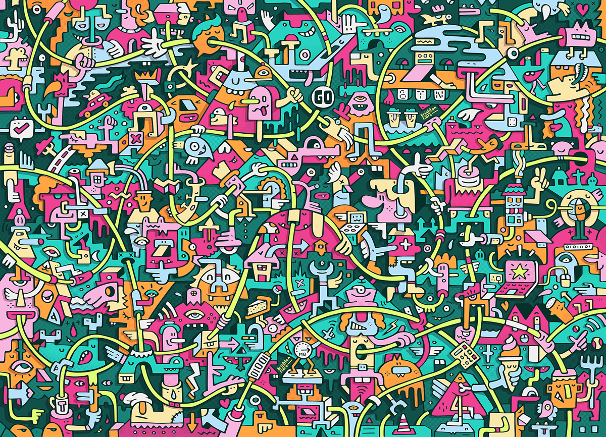 Brighton Fibre - Van - Mister Phil Brighton Illustration Colourful vinyl vehicle wrap