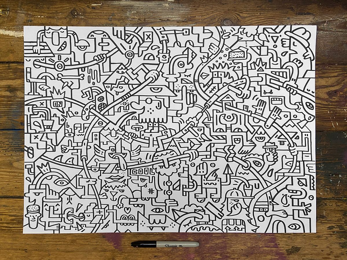 Brighton Fibre - Van - Mister Phil Brighton Illustration Colourful vinyl vehicle wrap