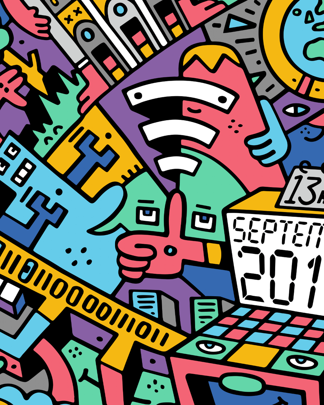 Brighton SEO Conference Poster Print Mister Phil Illustration