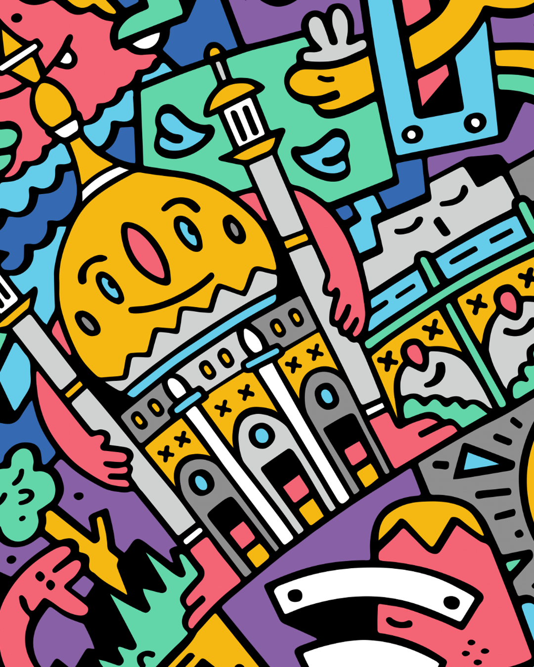 Brighton SEO Conference Poster Print Mister Phil Illustration