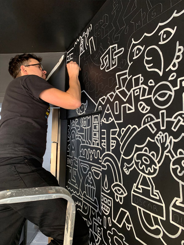 Café O Mural Mister Phil Illustration