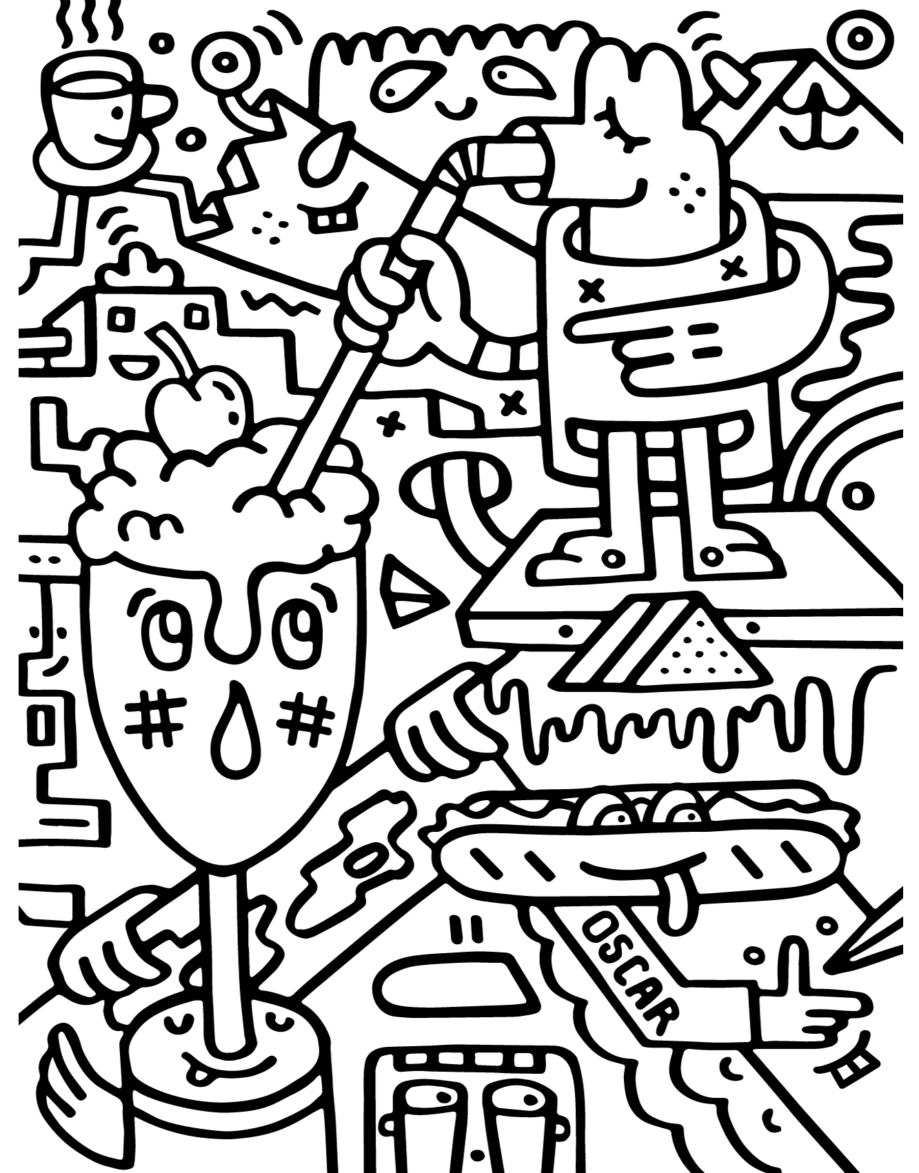 Café O Mural Mister Phil Illustration