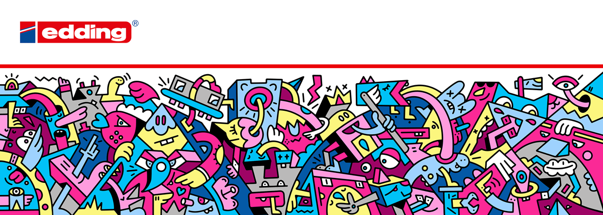 Edding UK London Stationery Show 2021 Mister Phil Illustration