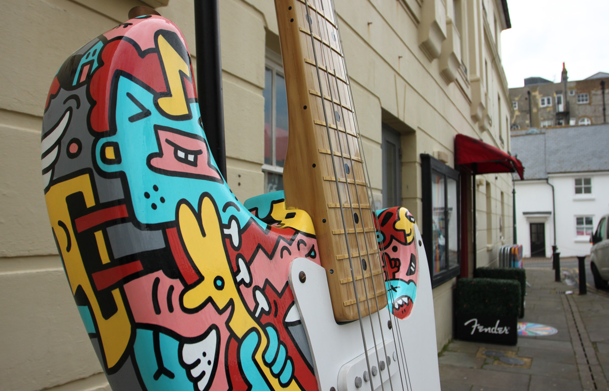 Customised Fender Stratocaster Mister Phil Illustration