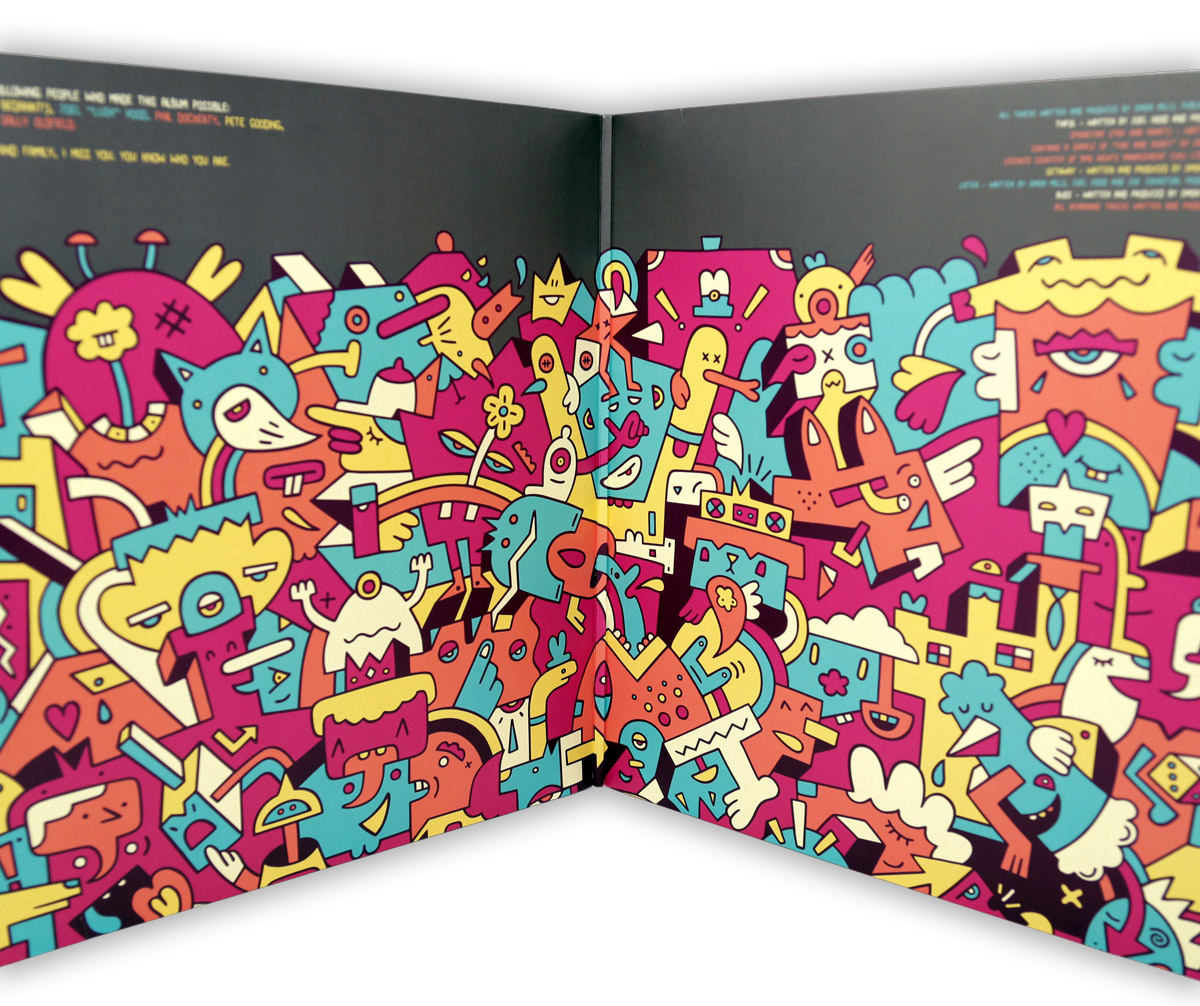 Simon Mills Harmonic Jigsaws Album Artwork Mister Phil Illustration