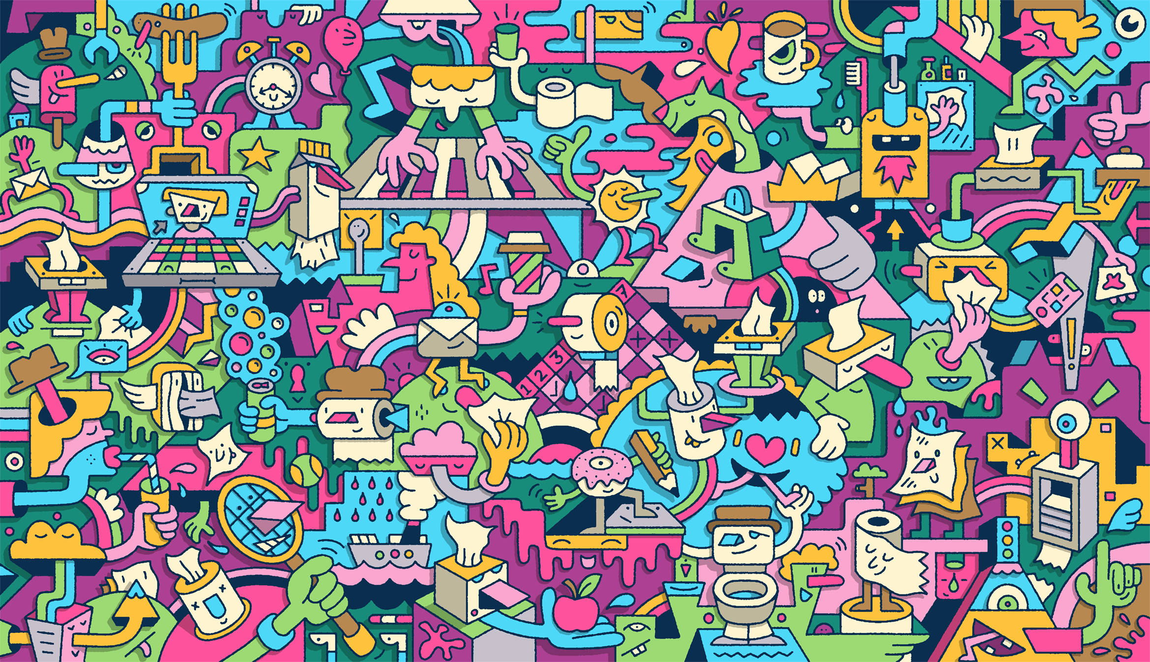 Hearttex - Mister Phil Illustration - packaging illustrations for hygene products