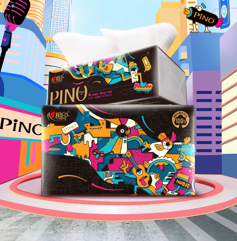 Hearttex - Mister Phil Illustration - packaging character illustrations for hygiene products