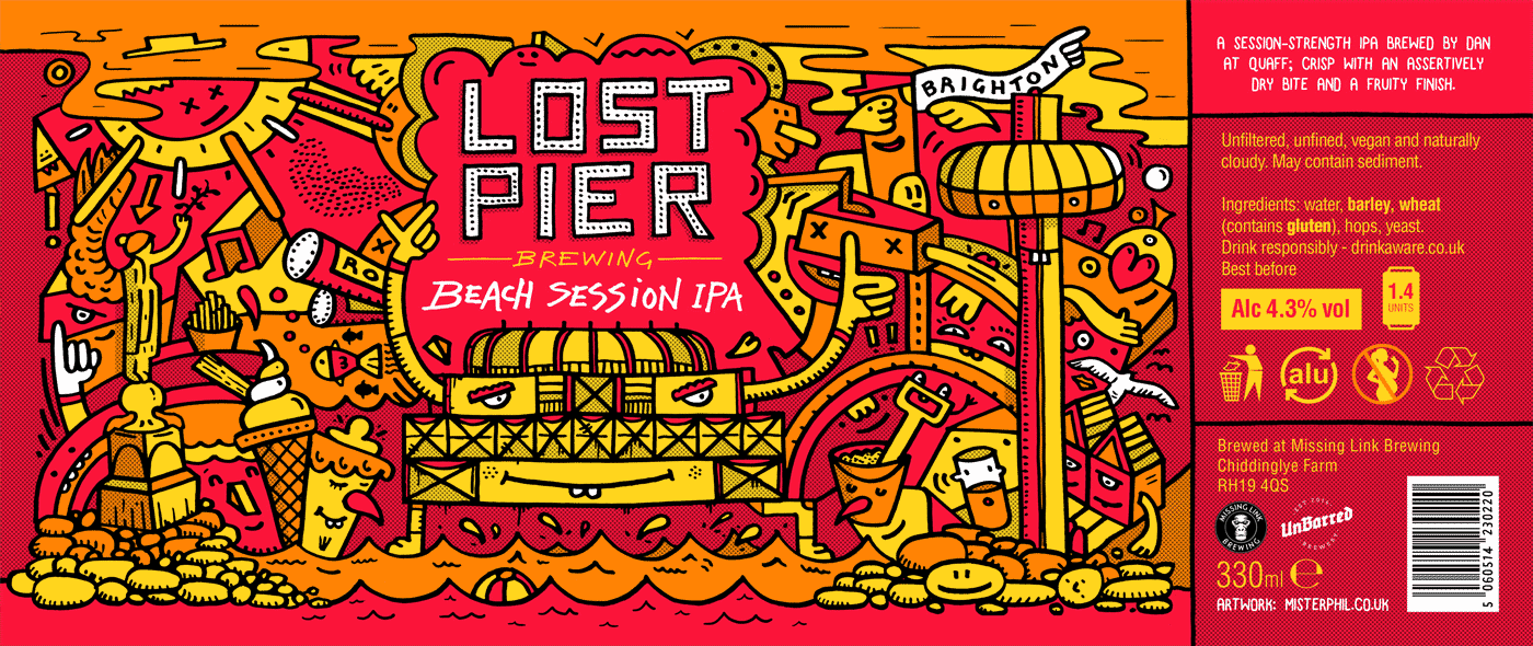 Lost Pier Brewing Mister Phil Illustration