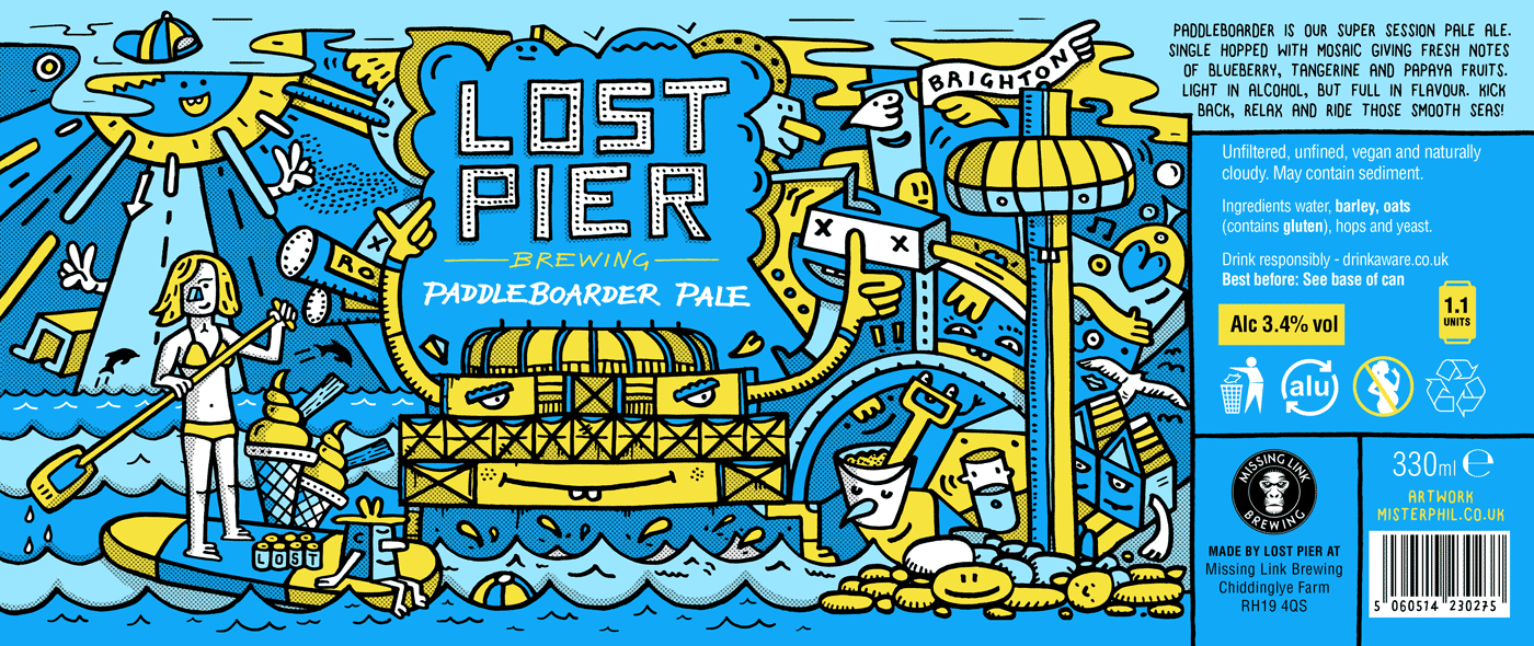 Lost Pier Brewing Mister Phil Illustration