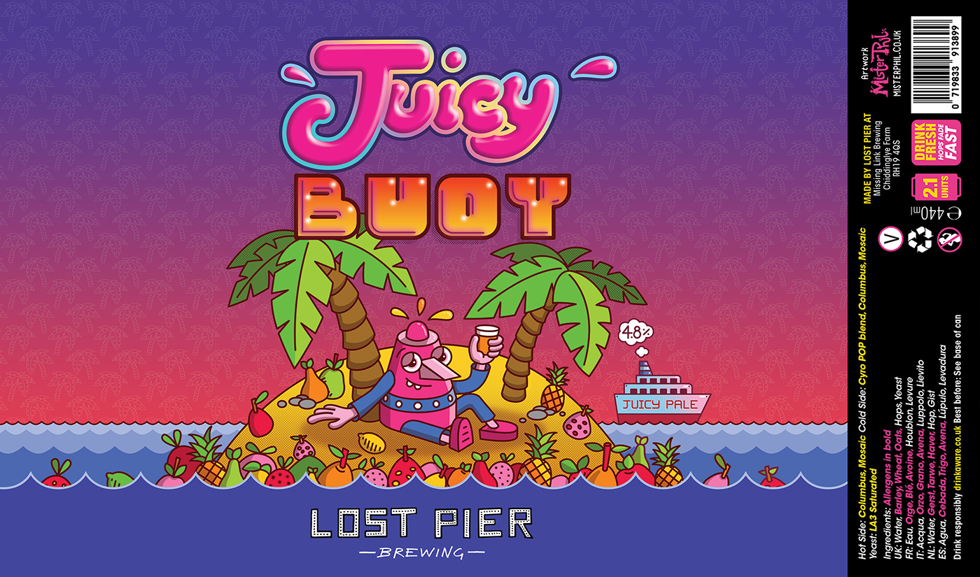 Lost Pier Brewing Mister Phil Illustration