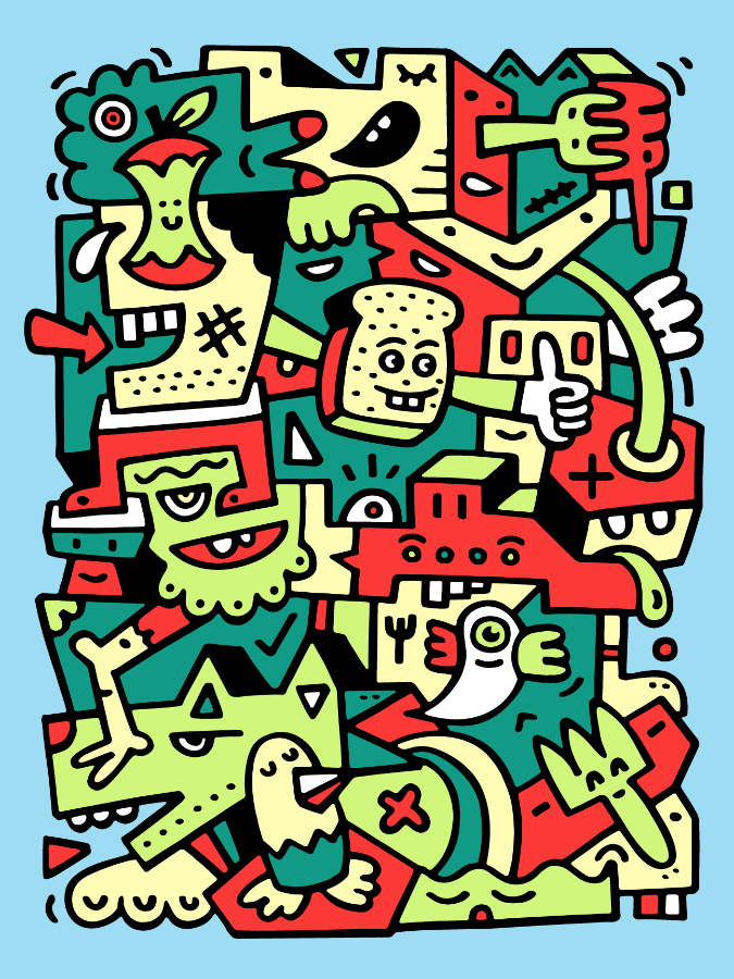 Me To We Food - Mister Phil Illustration