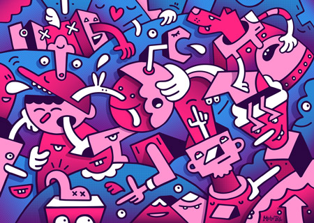 Fried Felicitations - Mister Phil Illustration Art Brighton