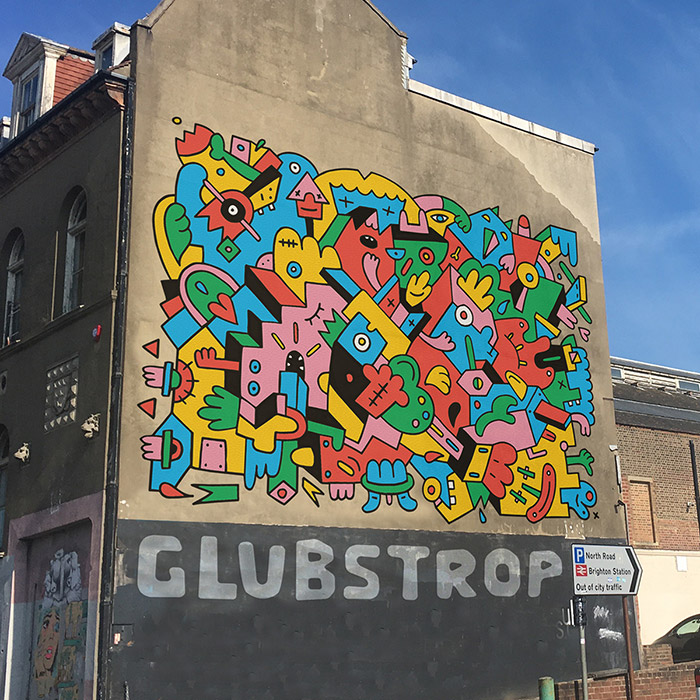 Glubstrop Mural - Mister Phil Illustration Art Brighton