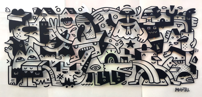 Vinyl Bomb - Mister Phil Illustration Art Brighton