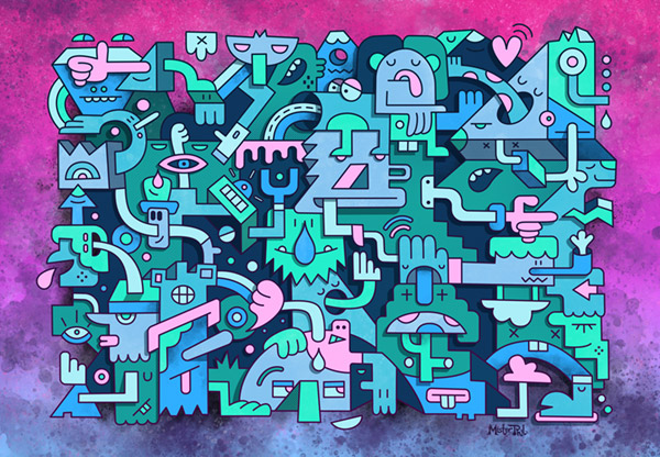 Slopsoid - Mister Phil Illustration Art Brighton UK