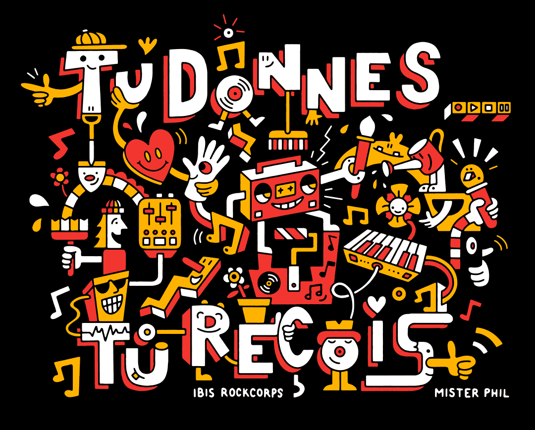 RockCorps T shirt design Mister Phil ILlustration Music DIY Gardening