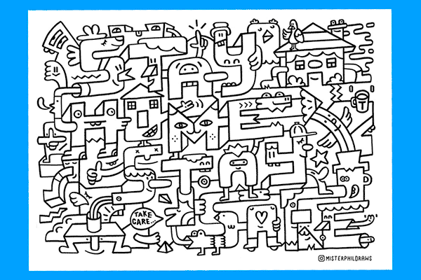 Mural Mister Phil Illustration Brighton