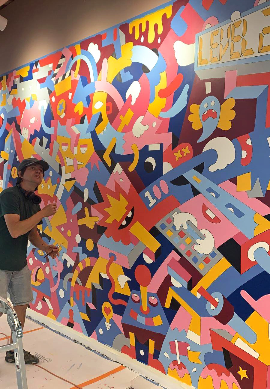 UNITY office mural Mister Phil Illustration