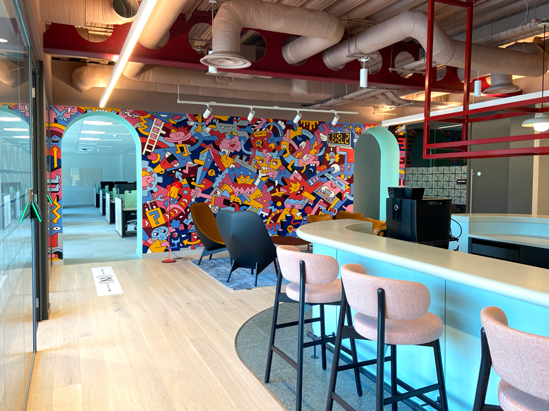 UNITY office mural Mister Phil Illustration