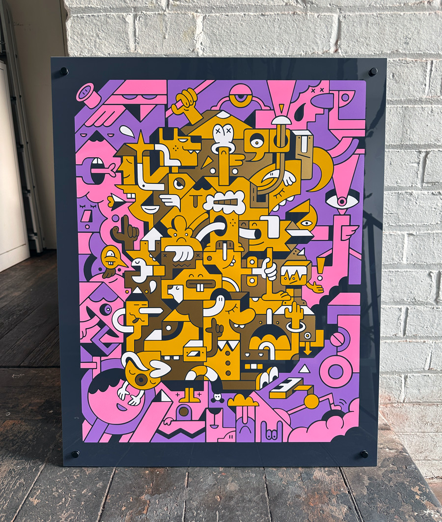 BANANAGUM Vinyl Artwork on Gloss Acrylic hand-assembled by Mister Phil